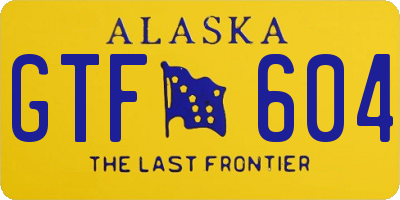 AK license plate GTF604