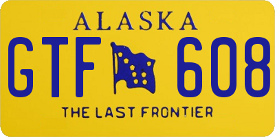 AK license plate GTF608