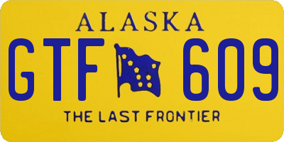 AK license plate GTF609