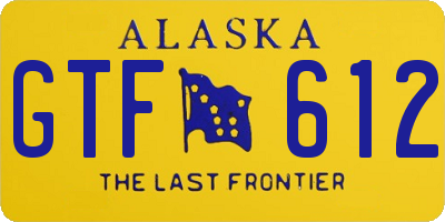 AK license plate GTF612