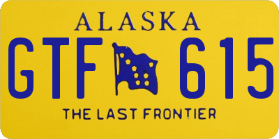 AK license plate GTF615