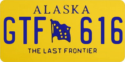 AK license plate GTF616