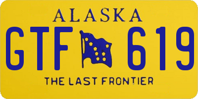 AK license plate GTF619