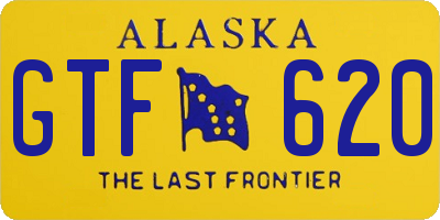 AK license plate GTF620