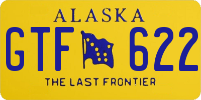 AK license plate GTF622