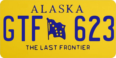 AK license plate GTF623