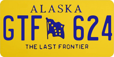 AK license plate GTF624