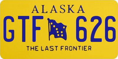 AK license plate GTF626