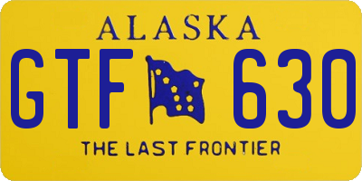 AK license plate GTF630