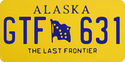 AK license plate GTF631