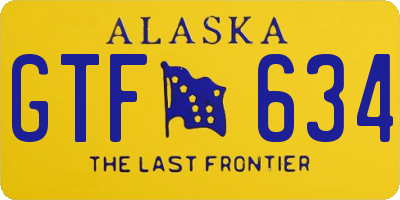 AK license plate GTF634