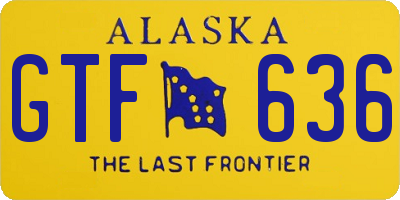 AK license plate GTF636