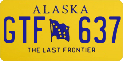 AK license plate GTF637