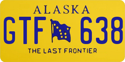 AK license plate GTF638