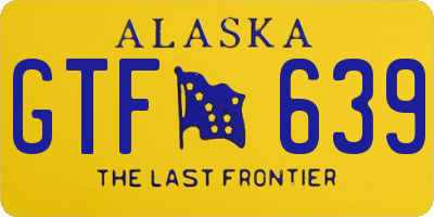 AK license plate GTF639