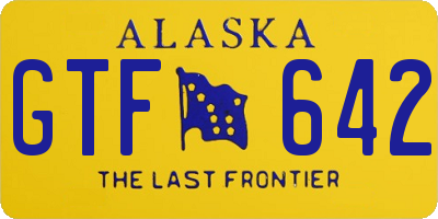 AK license plate GTF642