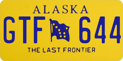 AK license plate GTF644