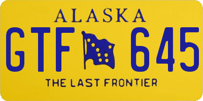 AK license plate GTF645