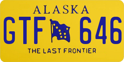 AK license plate GTF646