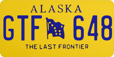 AK license plate GTF648