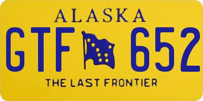 AK license plate GTF652