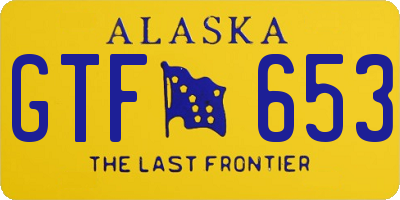 AK license plate GTF653