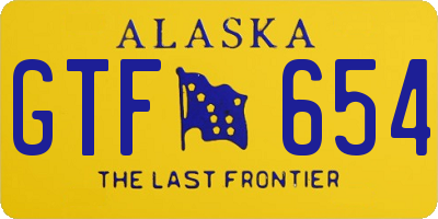 AK license plate GTF654