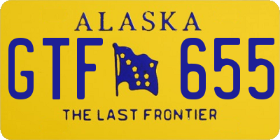 AK license plate GTF655