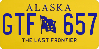 AK license plate GTF657