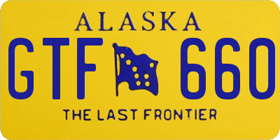 AK license plate GTF660