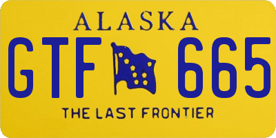 AK license plate GTF665