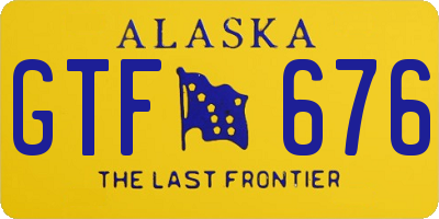 AK license plate GTF676