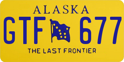 AK license plate GTF677