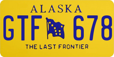 AK license plate GTF678