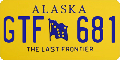 AK license plate GTF681