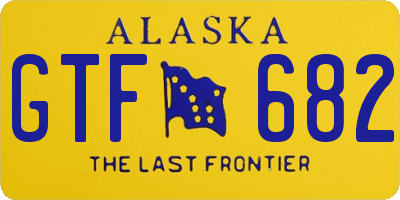 AK license plate GTF682