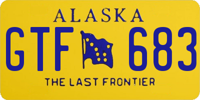 AK license plate GTF683