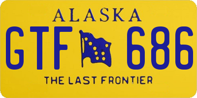 AK license plate GTF686