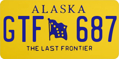 AK license plate GTF687