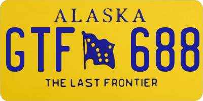 AK license plate GTF688