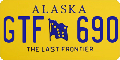 AK license plate GTF690