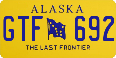 AK license plate GTF692