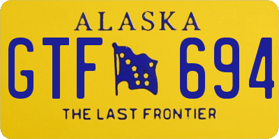 AK license plate GTF694