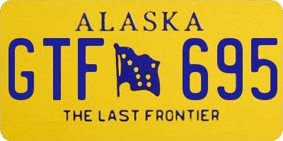 AK license plate GTF695