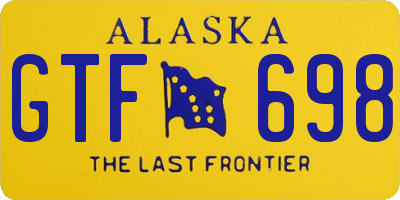 AK license plate GTF698