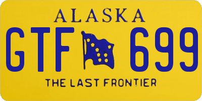 AK license plate GTF699