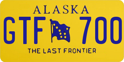 AK license plate GTF700