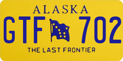 AK license plate GTF702