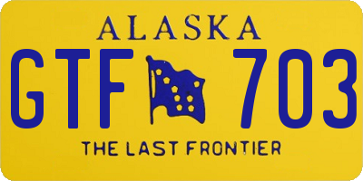 AK license plate GTF703