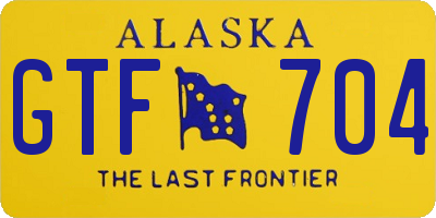 AK license plate GTF704